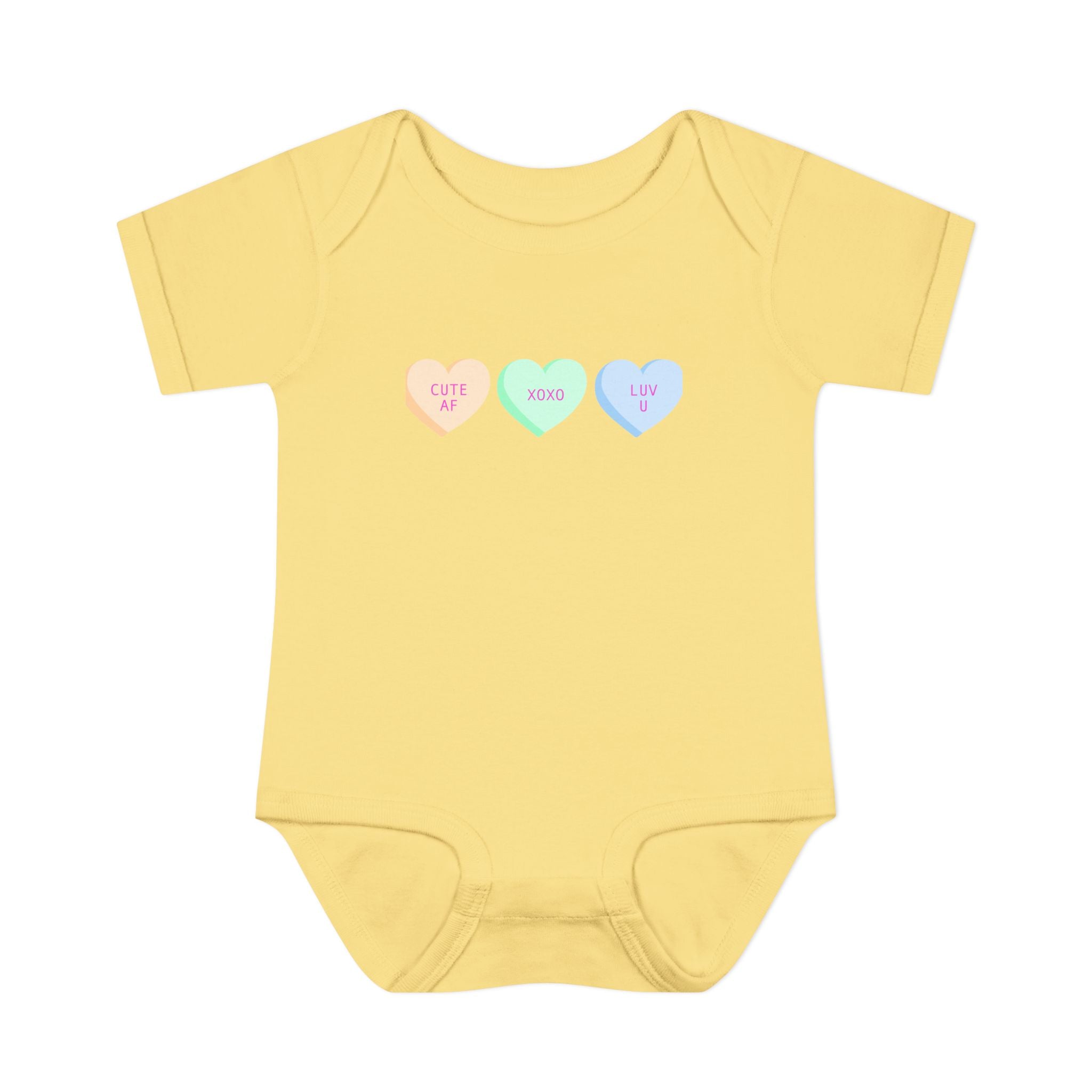 Hearts Infant Baby Rib Bodysuit