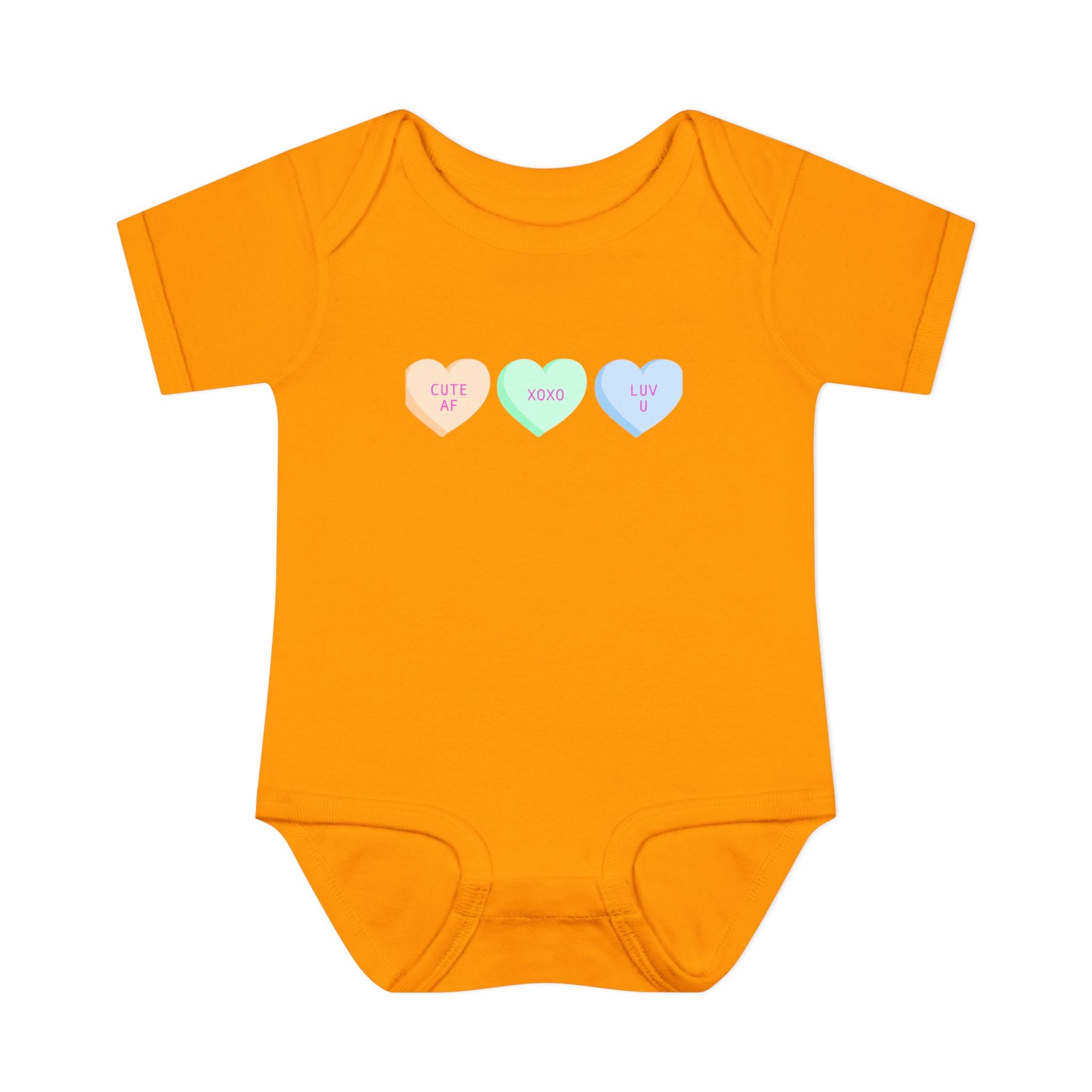 Hearts Infant Baby Rib Bodysuit