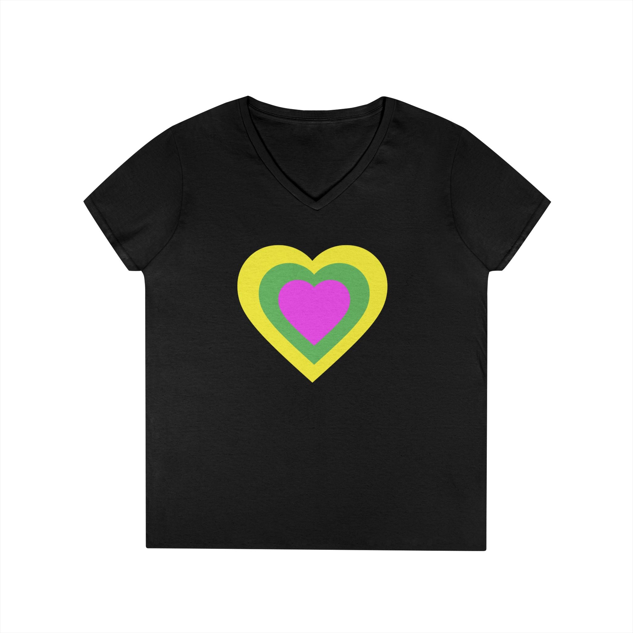 JUST FR YOU Heart Ladies' V-Neck T-Shirt