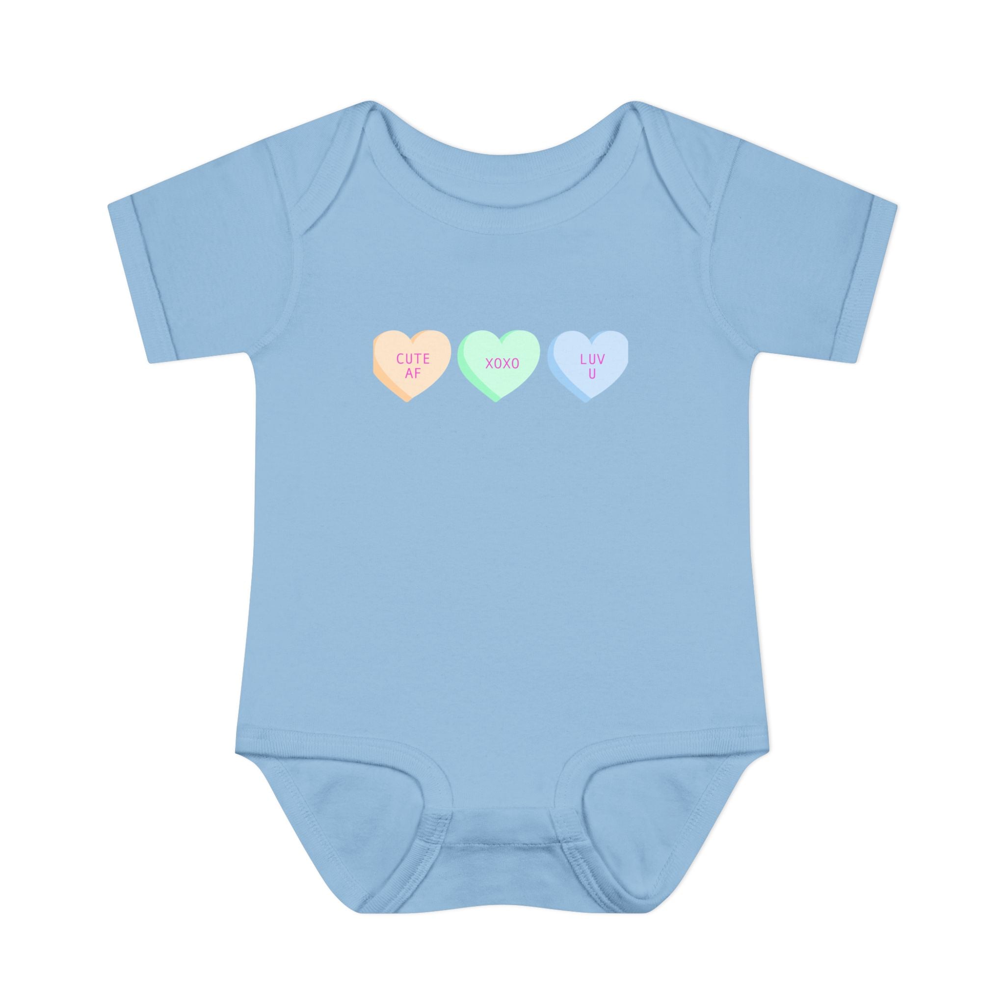 Hearts Infant Baby Rib Bodysuit
