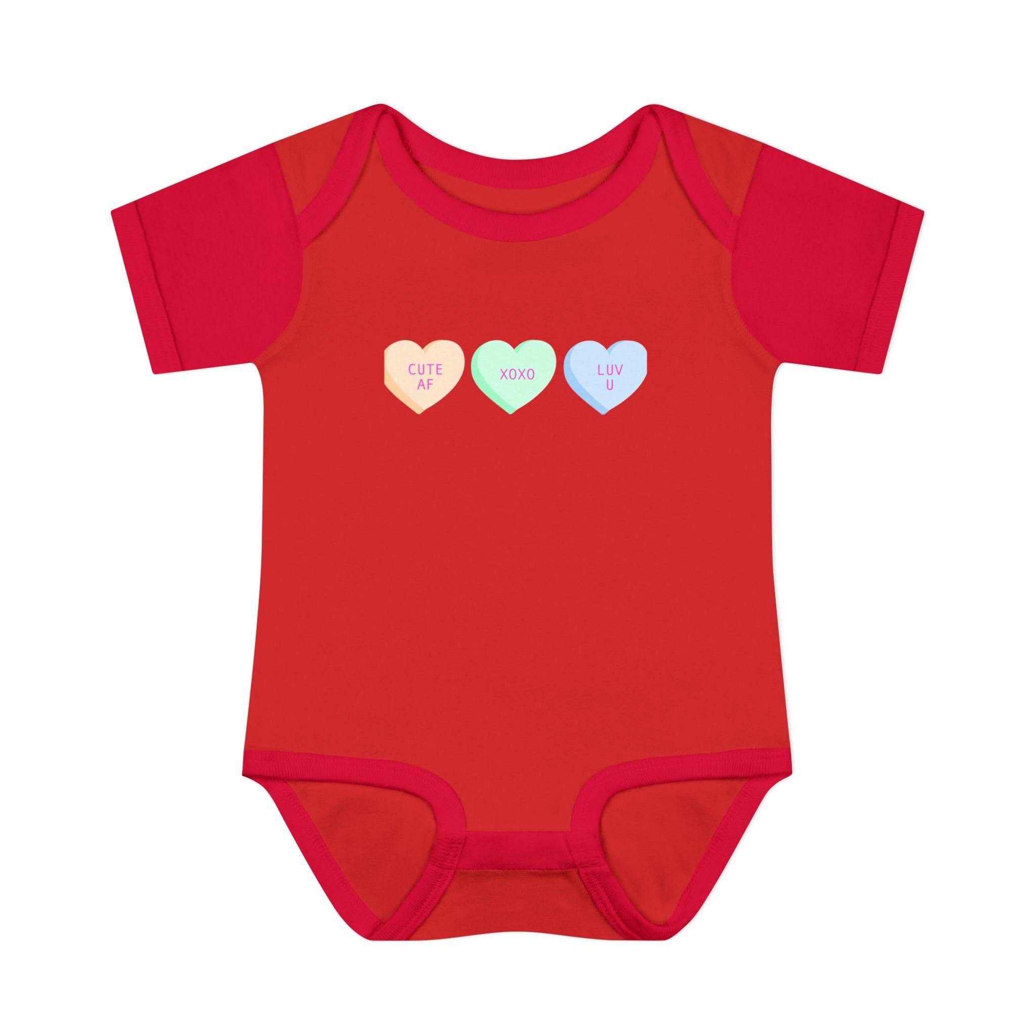 Hearts Infant Baby Rib Bodysuit