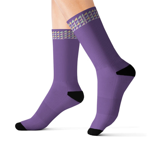 Checkered Mauve Socks