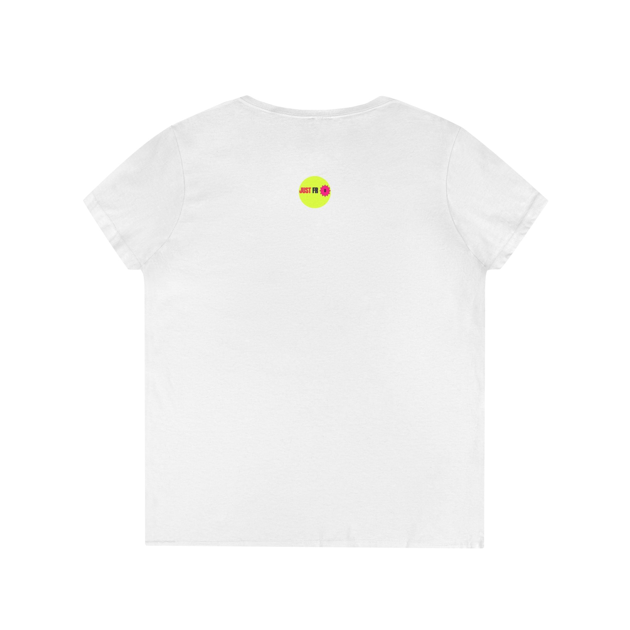 JUST FR YOU Heart Ladies' V-Neck T-Shirt