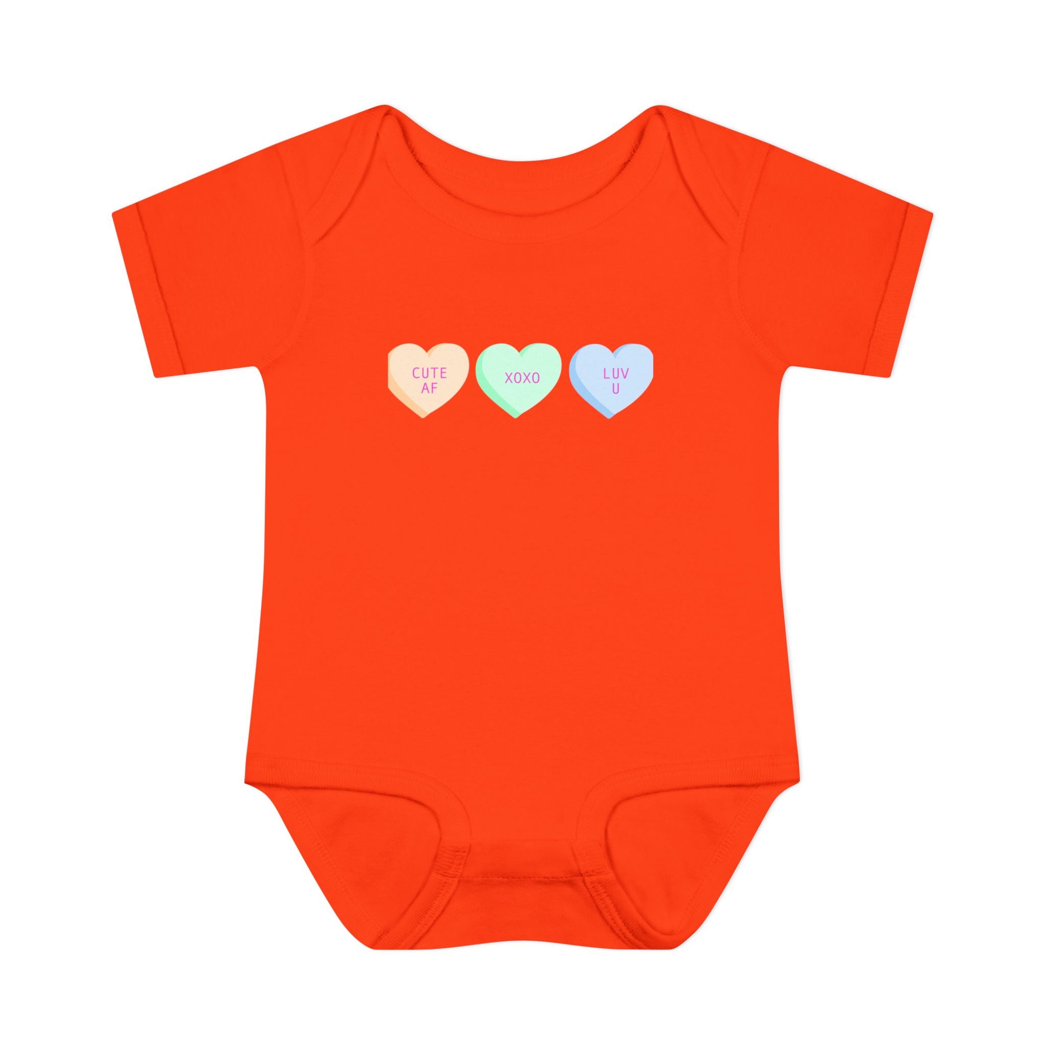 Hearts Infant Baby Rib Bodysuit