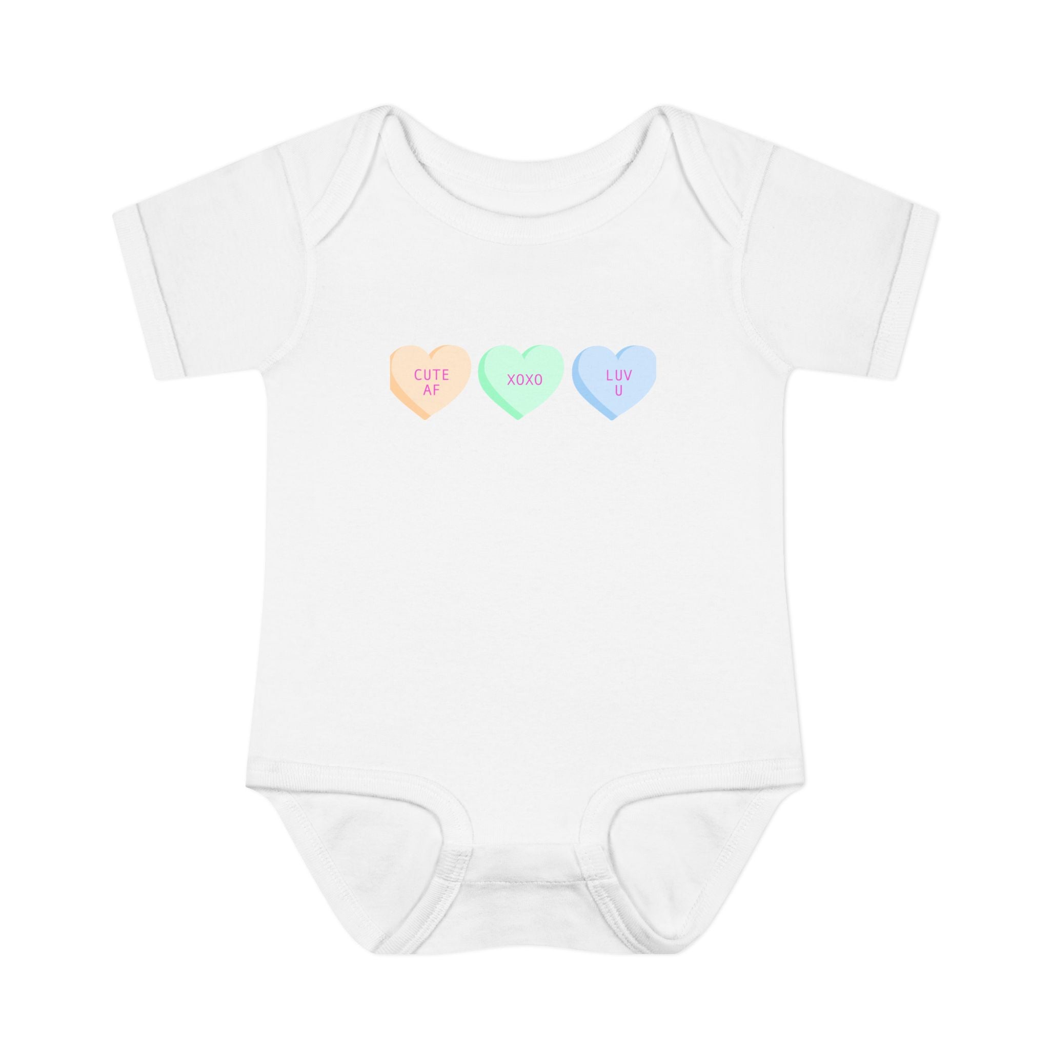 Hearts Infant Baby Rib Bodysuit