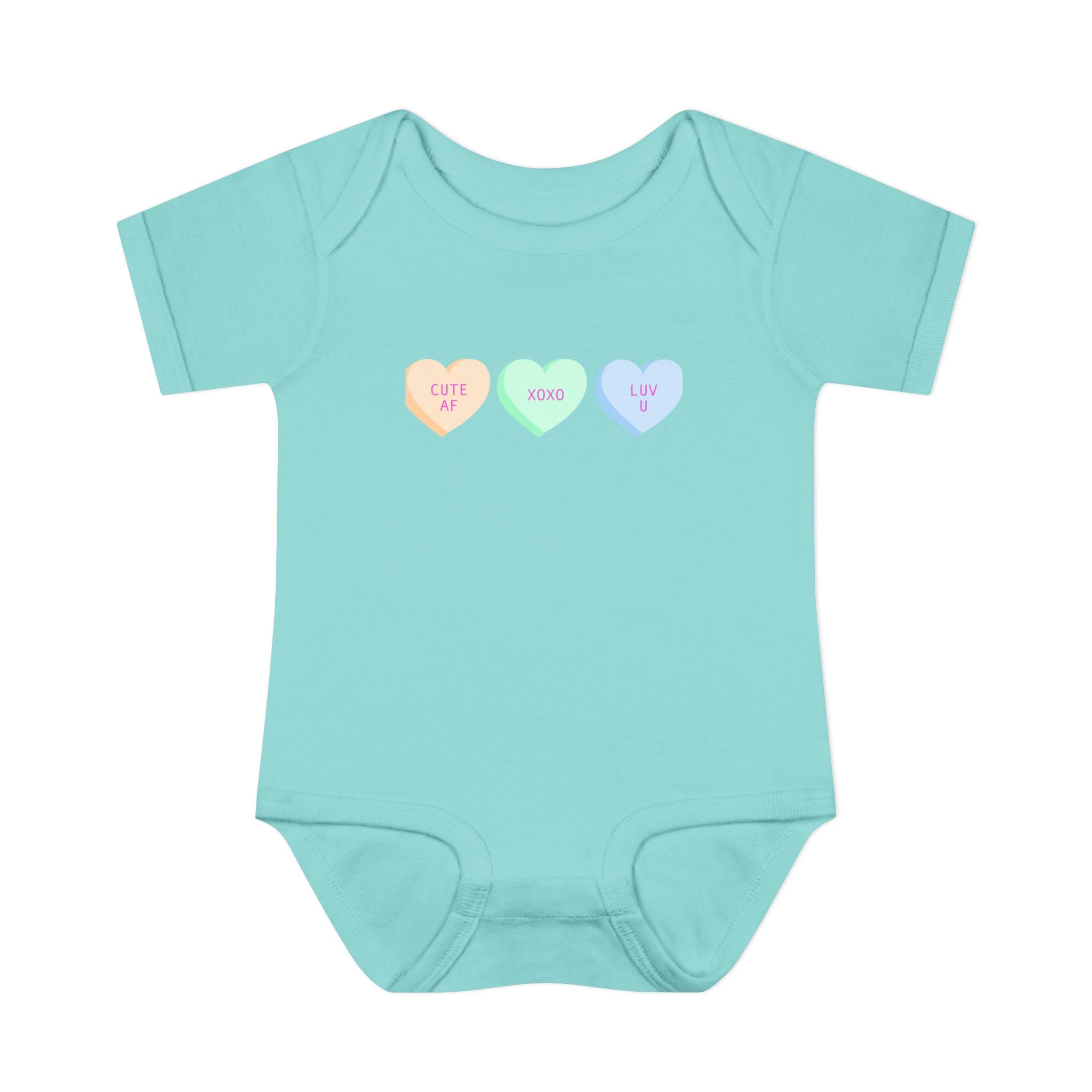 Hearts Infant Baby Rib Bodysuit