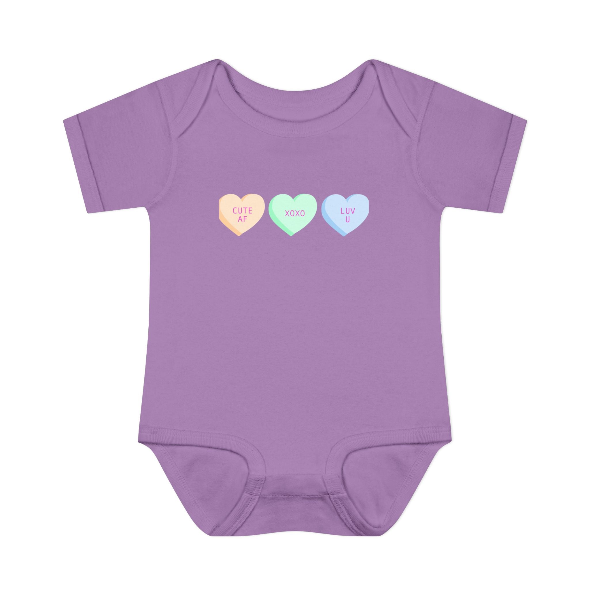 Hearts Infant Baby Rib Bodysuit