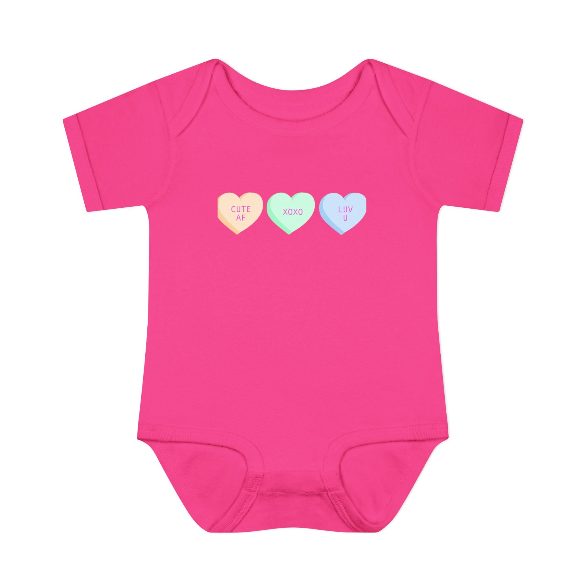 Hearts Infant Baby Rib Bodysuit