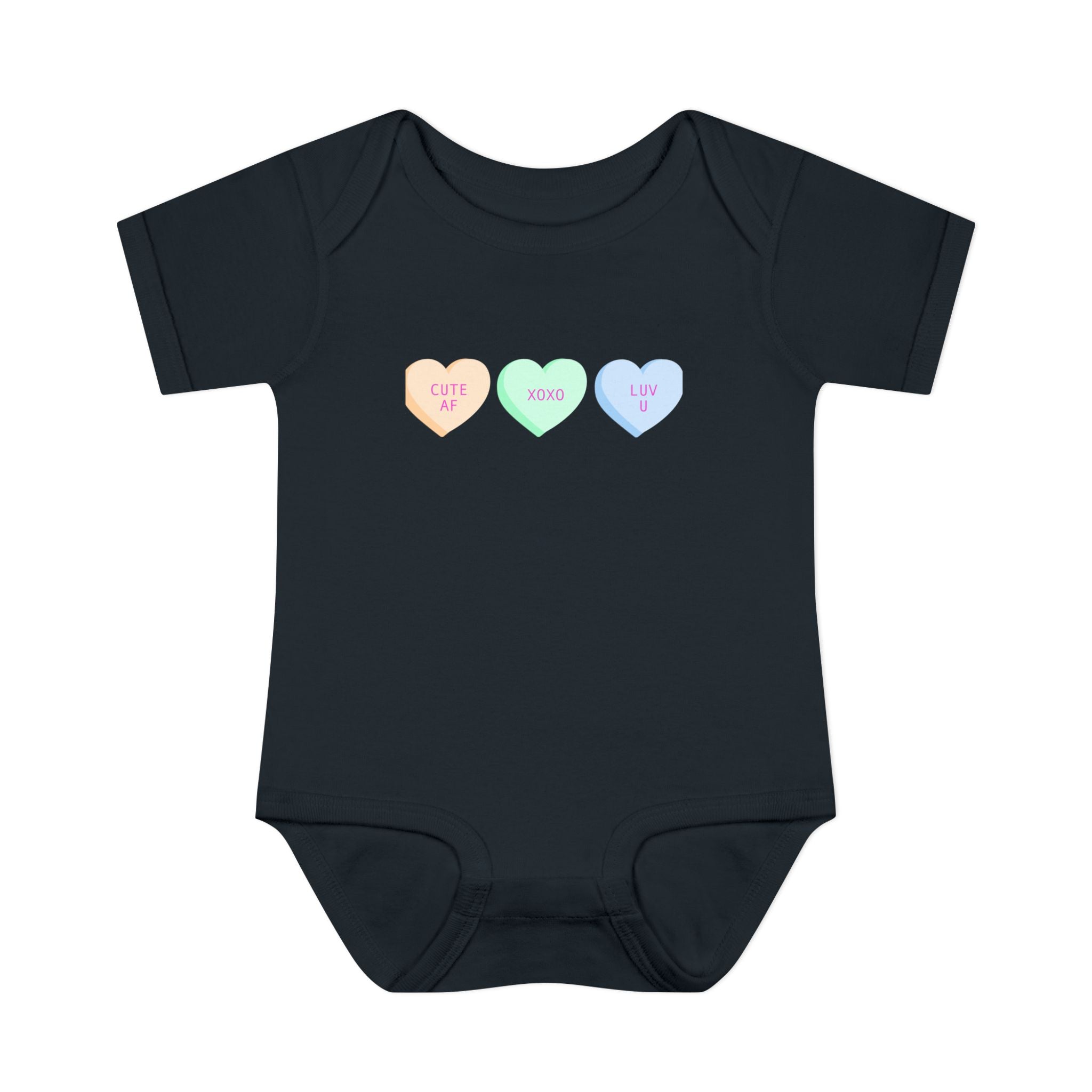 Hearts Infant Baby Rib Bodysuit