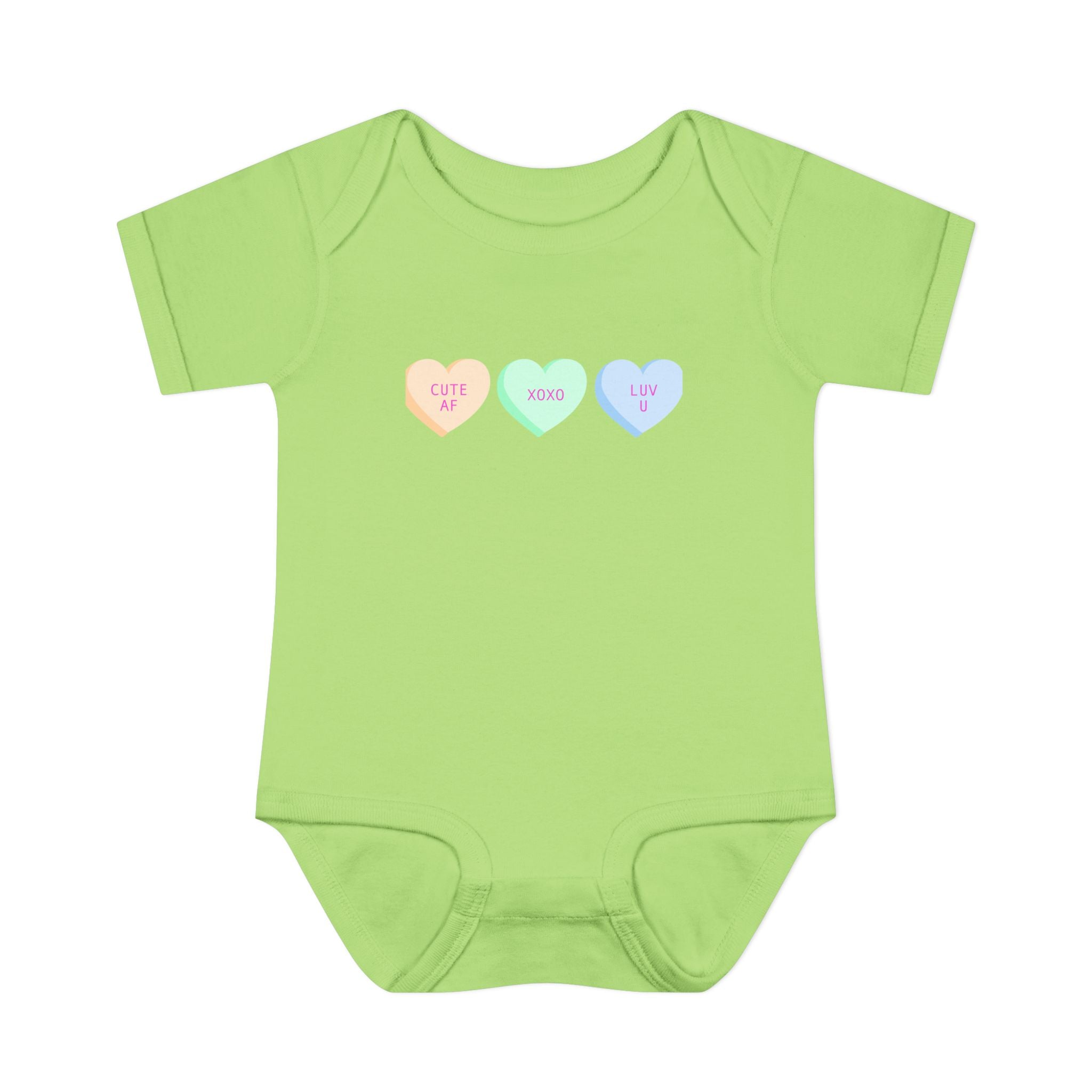 Hearts Infant Baby Rib Bodysuit
