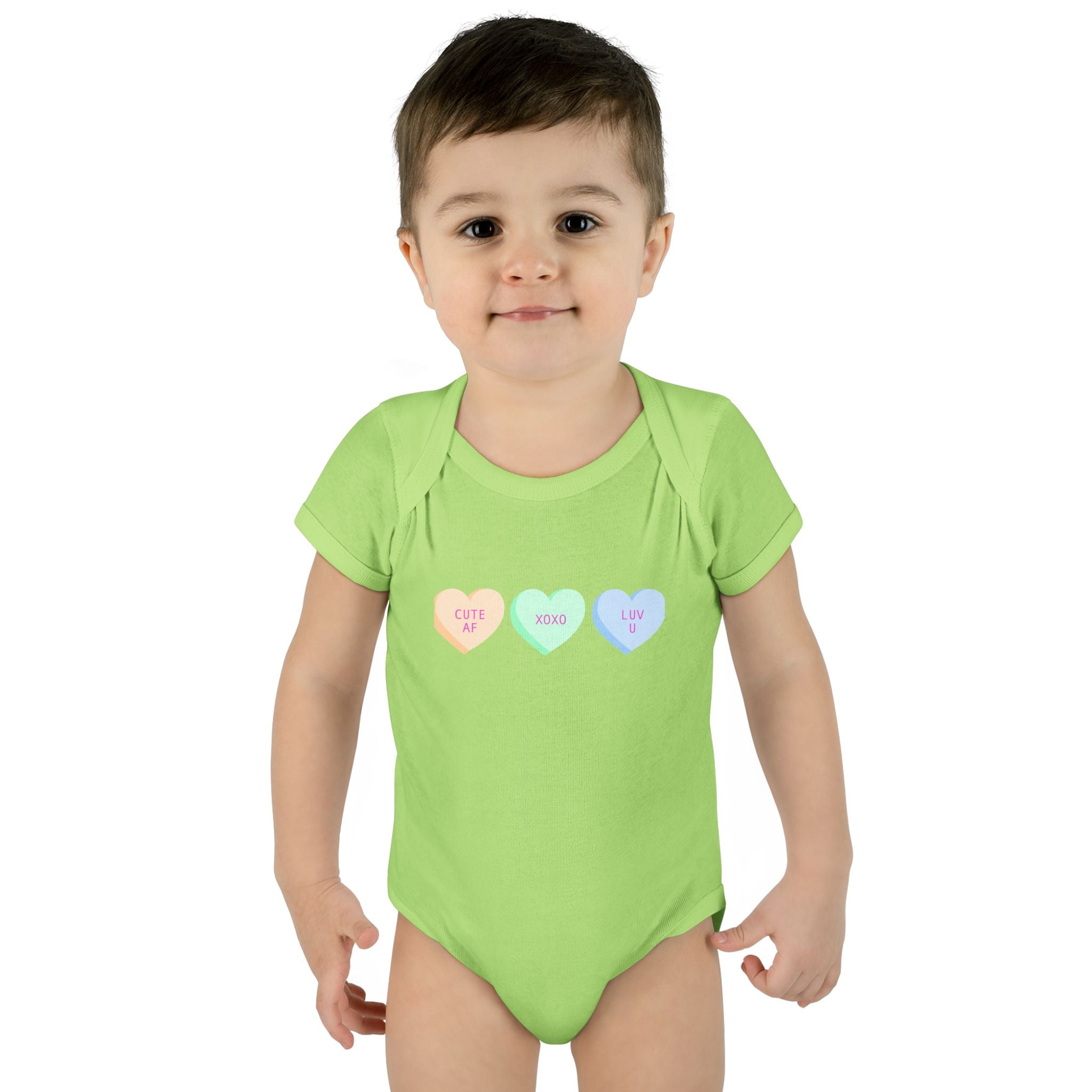 Hearts Infant Baby Rib Bodysuit