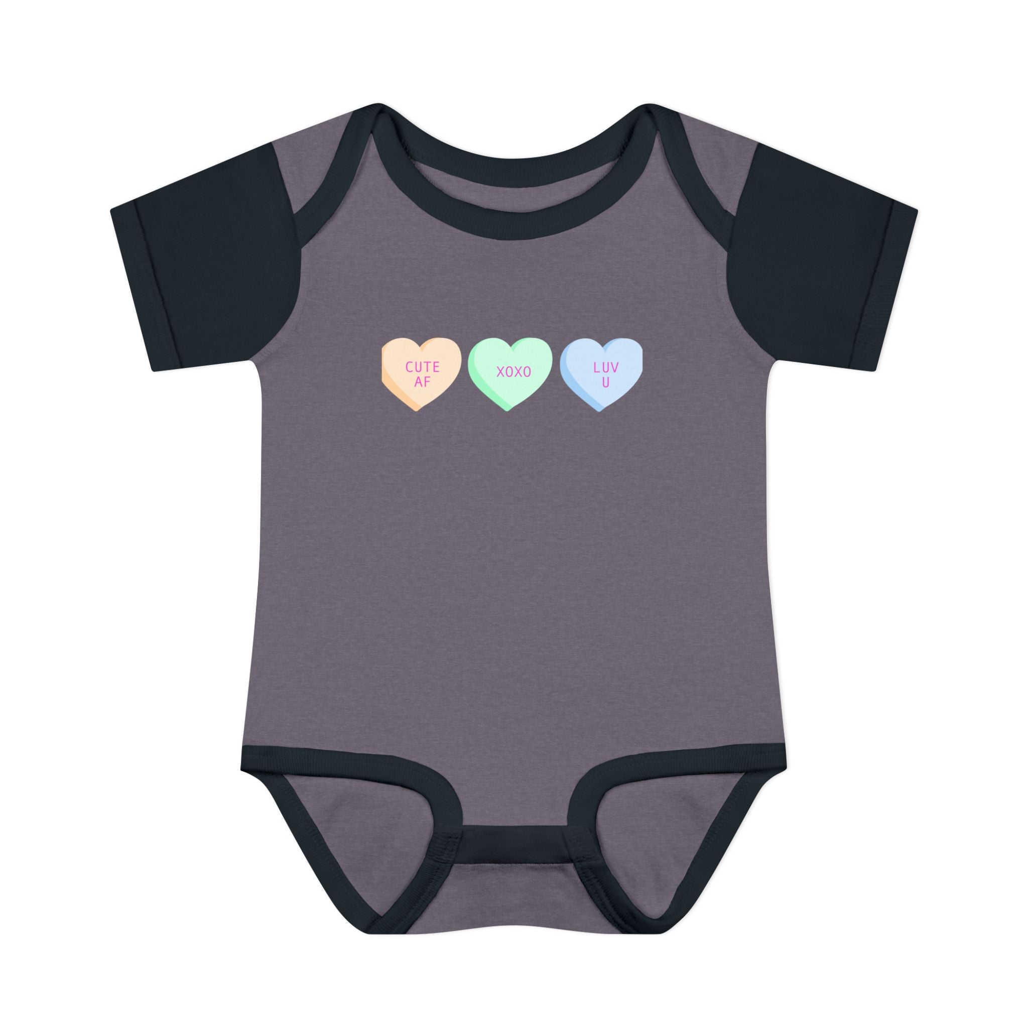 Hearts Infant Baby Rib Bodysuit