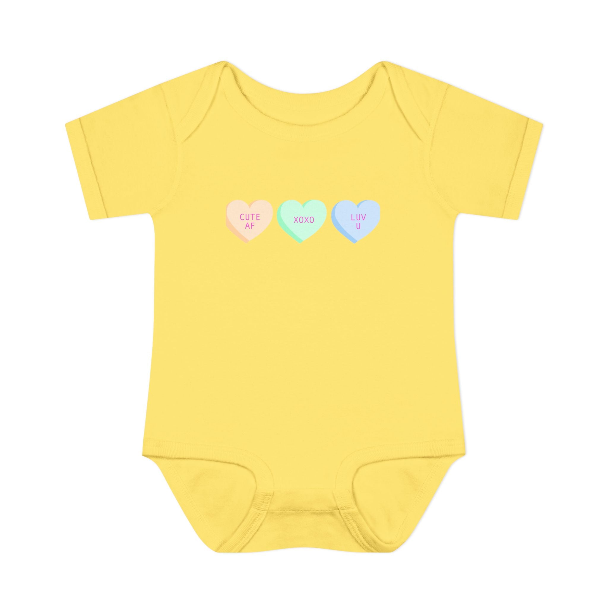 Hearts Infant Baby Rib Bodysuit