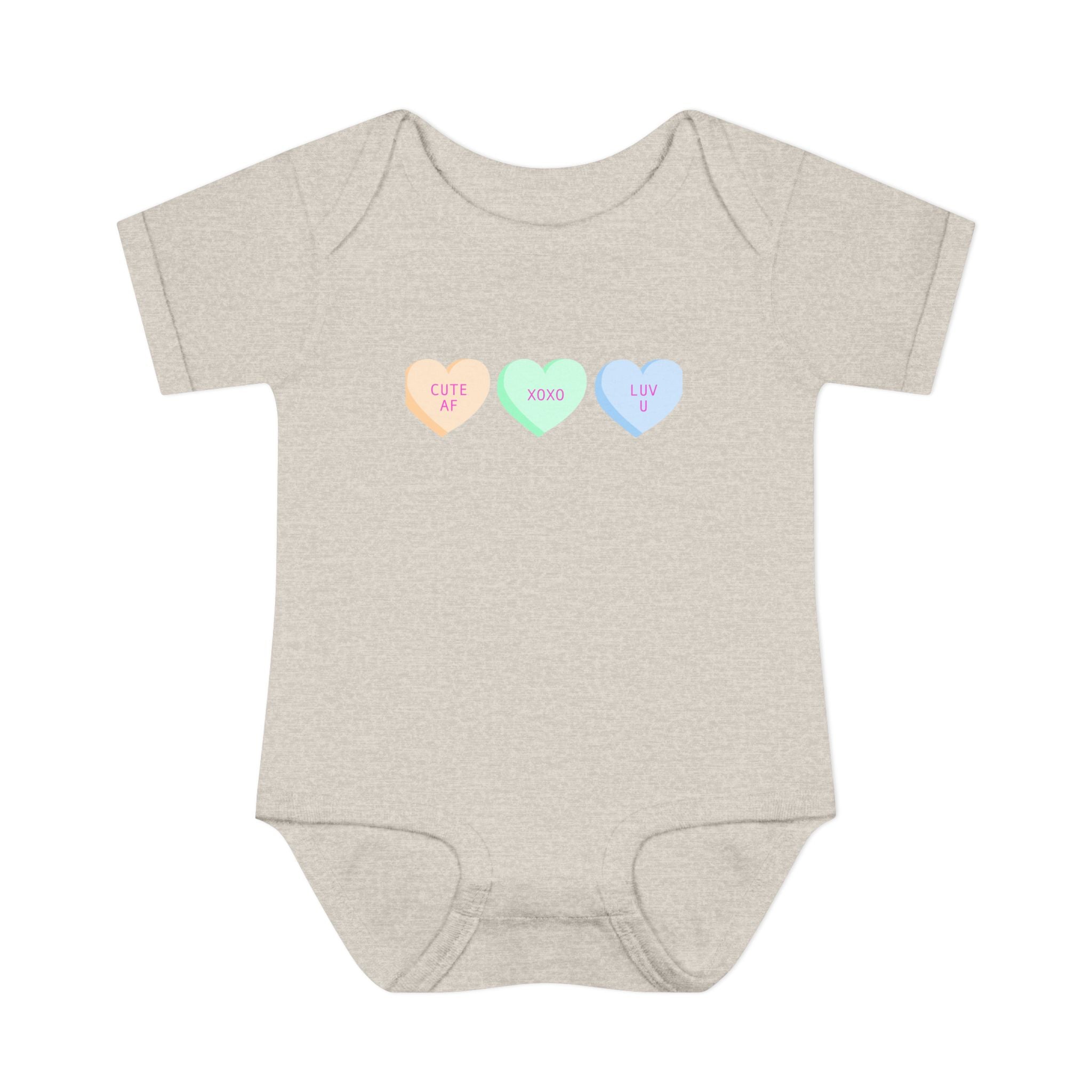 Hearts Infant Baby Rib Bodysuit